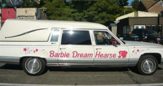 Illustration for article titled Barbie's Dream Hearse Available To Rent For Barbie's Funeral
